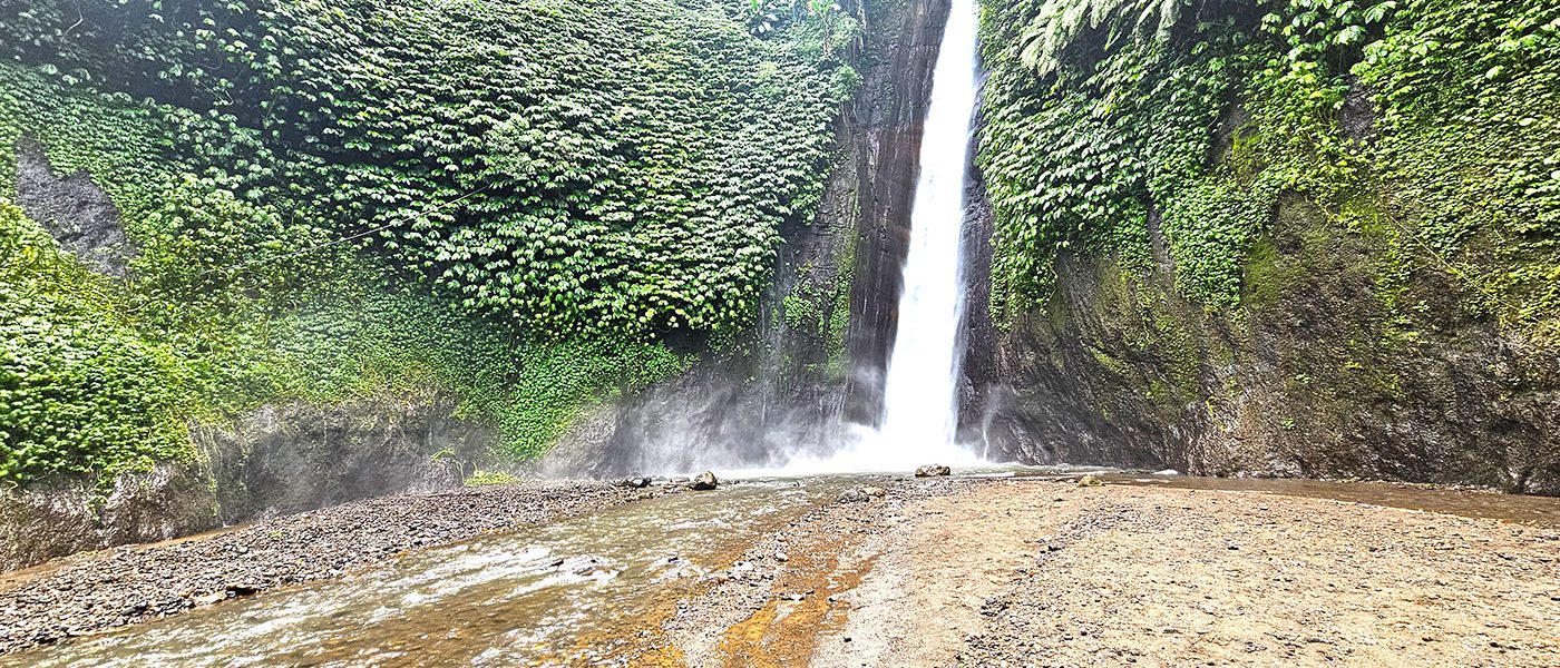 red coral waterfall